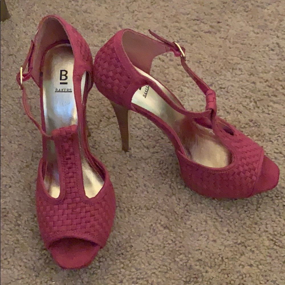 Bakers Pink Peep Toe Heel(Shanel)